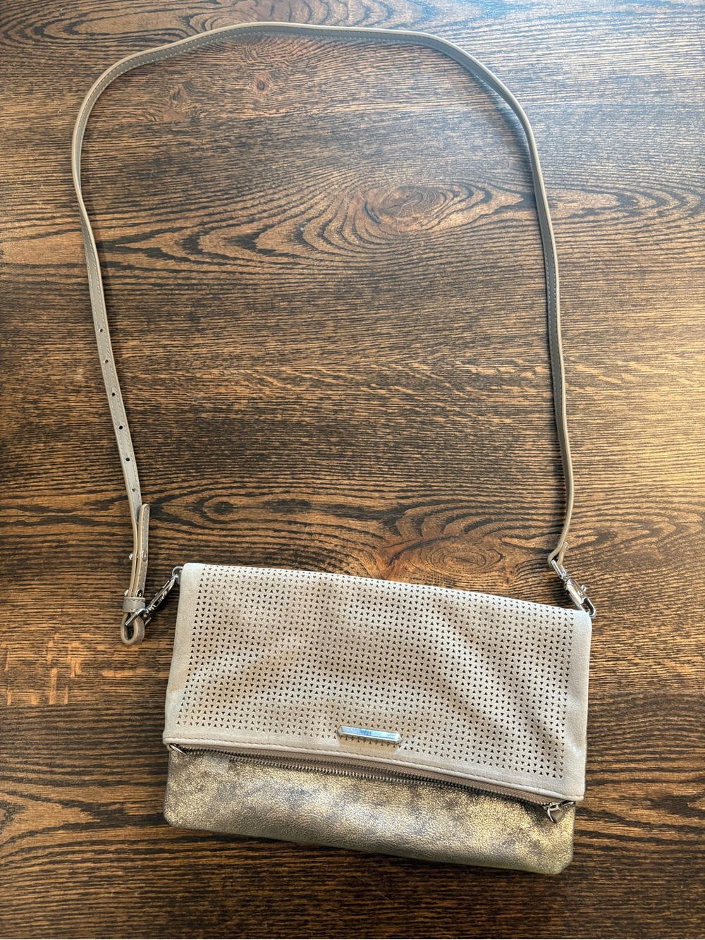 Stella & Dot Waverly Petite neutral bag, crossbody purse or clutch